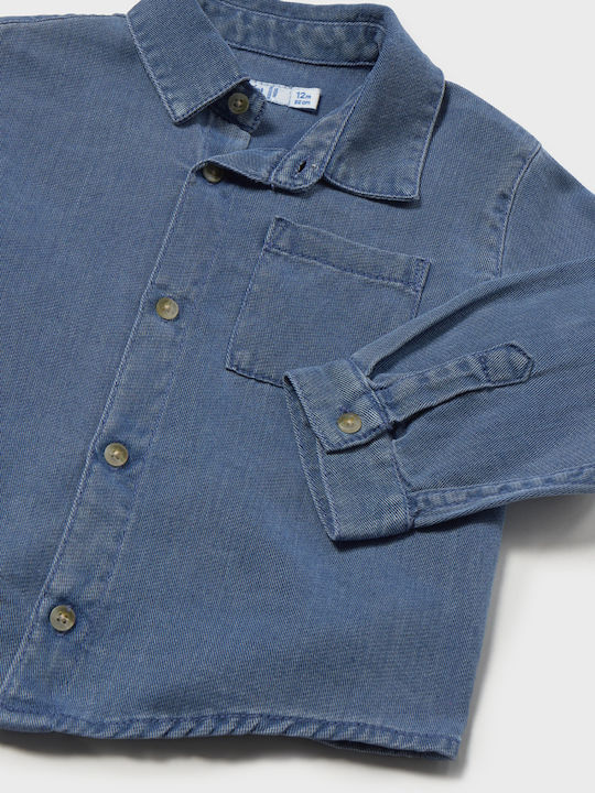 Kinderhemd Langärmelig Denim Blau