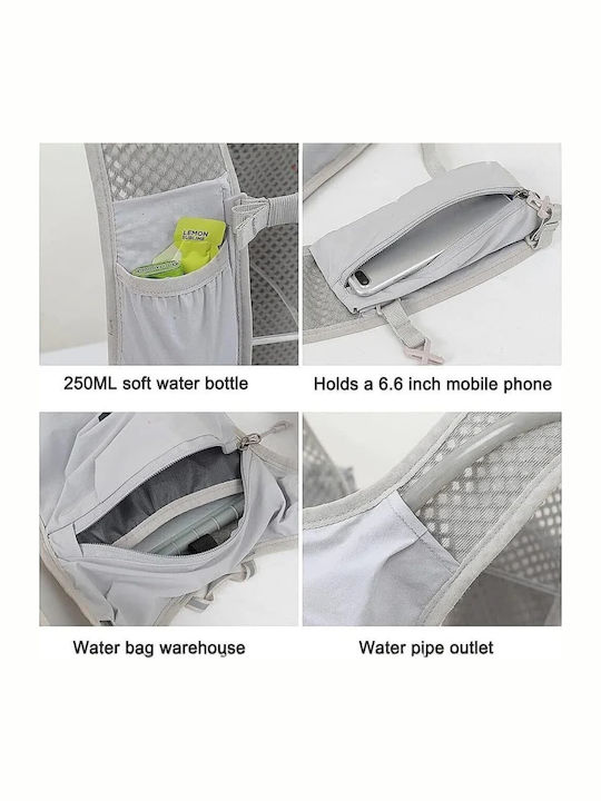 Reflective Cycling Mountaineering Backpack Vest 40*29cm Grey