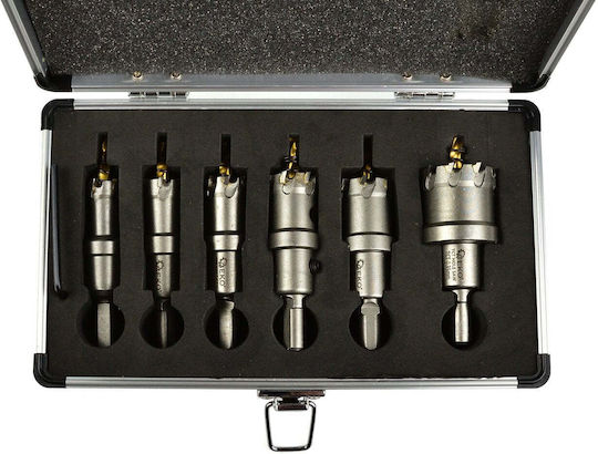 Set Hole Saws Tct Metal 16-35mm Titanium Drill Guide 6pcs Geko