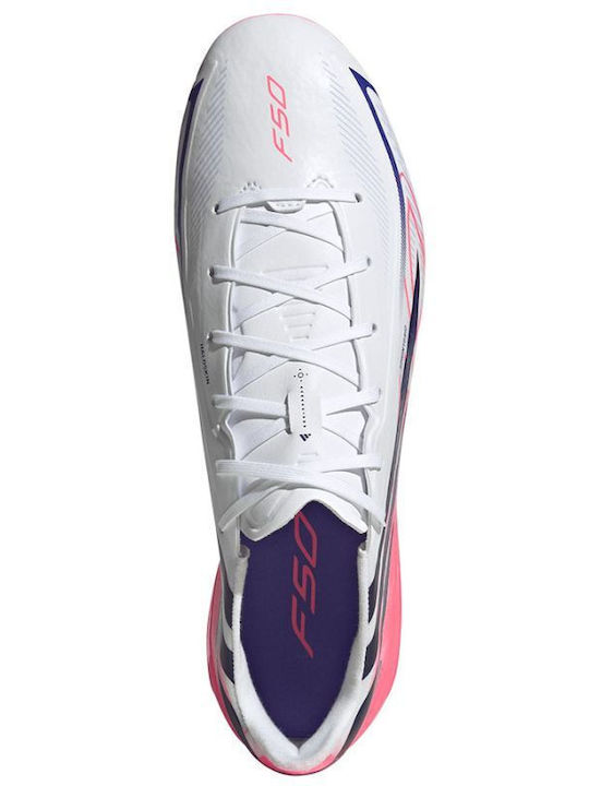 adidas F50 Hyperfast League AG Football Shoes with Cleats White