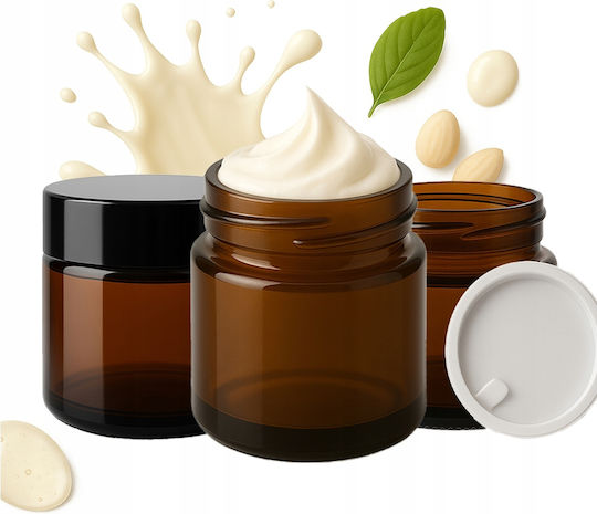 Borcan Sticlă Maro 10g 10ml Sticlă Închisă Mostre Cremă Unguent