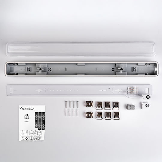 Στεγανό Φωτιστικό Led Ανθεκτικό Στη Σκόνη 60cm T8 G13 Ip65 Herso Lumiled