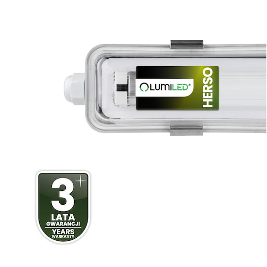 Στεγανό Φωτιστικό Led Ανθεκτικό Στη Σκόνη 60cm T8 G13 Ip65 Herso Lumiled