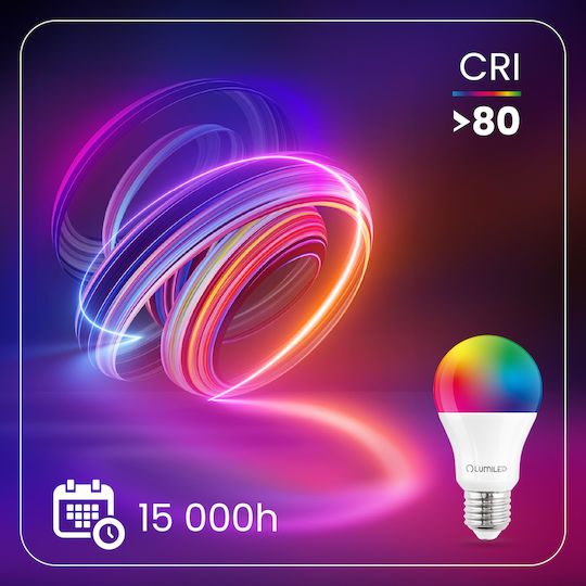 Lumiled Умни LED Лампи 9W за Цокъл E27 и Форма A60 Топло Бяло 806lm 3бр