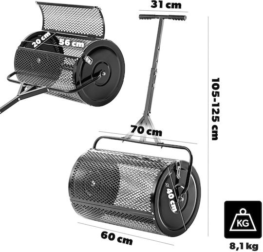 Kadax 47080 Τροχήλατη Σπαρτική Μηχανή με Χωρητικότητα 75lt