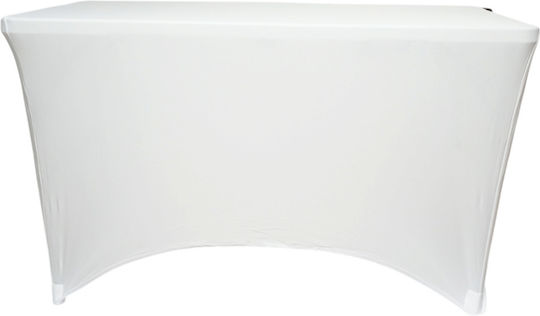 Elastisches Tischabdeckung Weiß Ø74cm