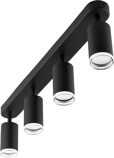 Lumiled Decken- und Wandleuchten mit 4 Spots in Schwarz Farbe