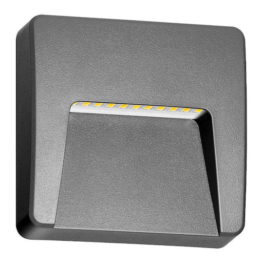 Adviti Στεγανό Επιτοίχιο Εξωτερικό Φωτιστικό LED 3W 4000K Adviti Στεγανό Επιτοίχιο Εξωτερικό Φωτιστικό LED 3W 4000K