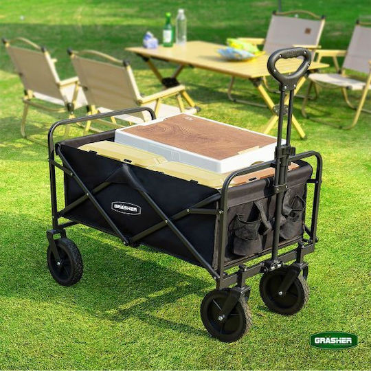 Grasher Транспортна Количка FT1560 Сгъваема За Товар До 150кг В Черен Цвят