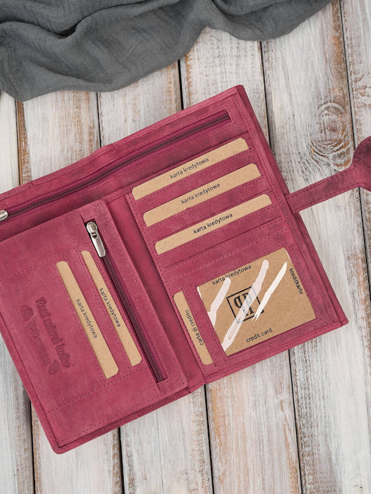 Large Leather Women's Wallet with RFID Pink