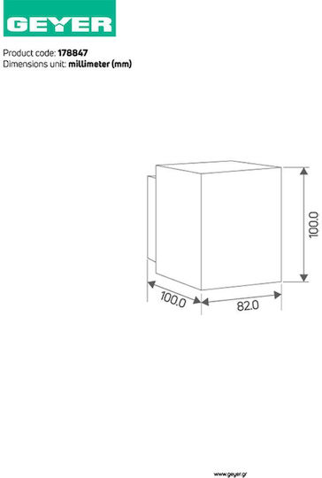 Geyer Modern Leuchte Wand mit Fassung G9 Weiß 10x10x8.2cm