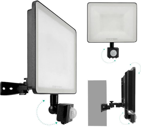 Geyer Светещ Водоустойчив LED Прожектор 50W Неутрално Бяло 4000K IP65