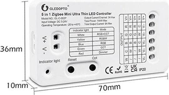 Drahtlos Controller für RGB, RGBW und Einstellbares Weiß GL-C-002P