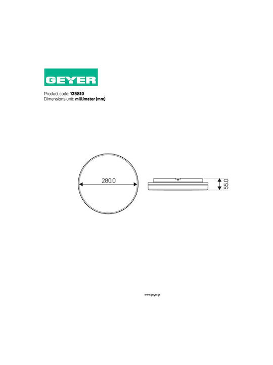 Geyer Outdoor Ceiling Flush Mount with Integrated LED in White Color 125810