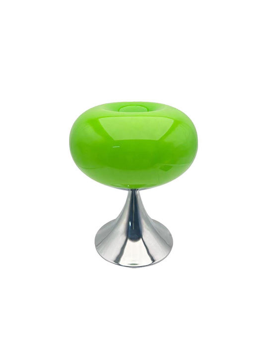 Next Glas Tischlampe LED mit Grünem Hut und Basis