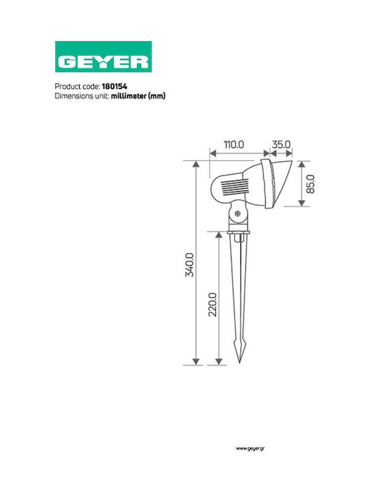 Geyer Wasserdichte LED-Leuchte Eingesteckt 180154