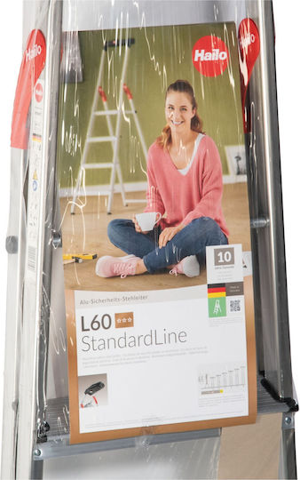Hailo L60 Easyclix Leiter Aluminium mit 3+1 Stufen