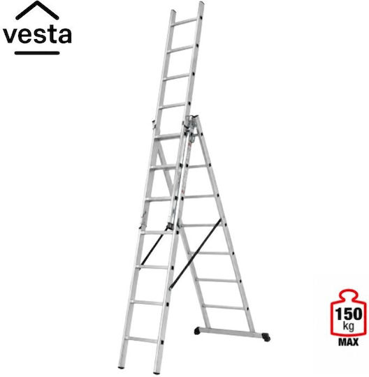 Vesta Triplu Scara combinata Aluminiu 3x7