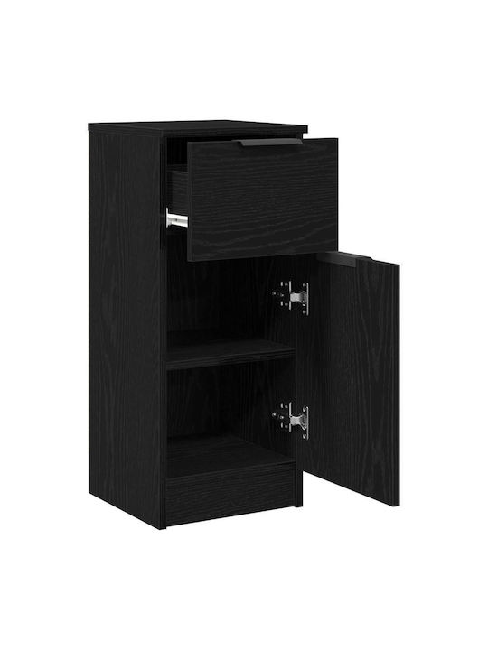 Ντουλάπι Σαλονιού από Ξύλο Μαύρο Δρυς 30x30x70cm