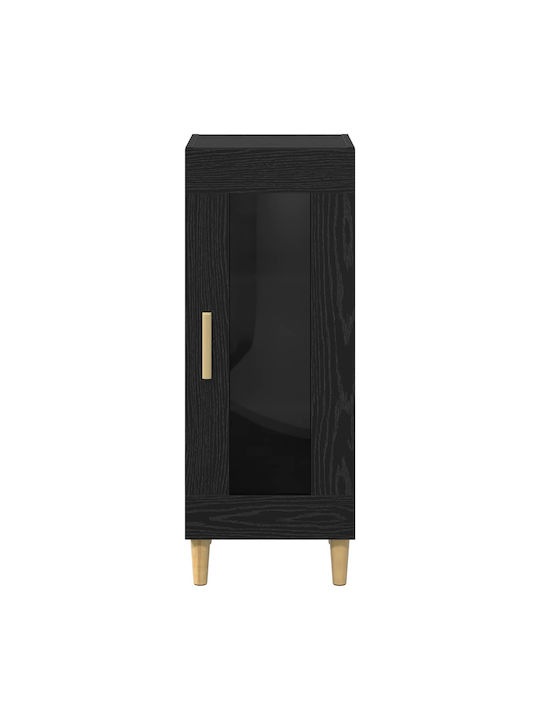 Wohnzimmer Nische aus Spanplatte Schwarze Eiche 34.5x32.5x90cm