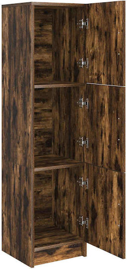 Living Room Display Cabinet Made of Particle Board in Smoky Oak Color 31.5x32x124cm