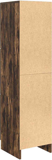 Living Room Display Cabinet Made of Particle Board in Smoky Oak Color 31.5x32x124cm