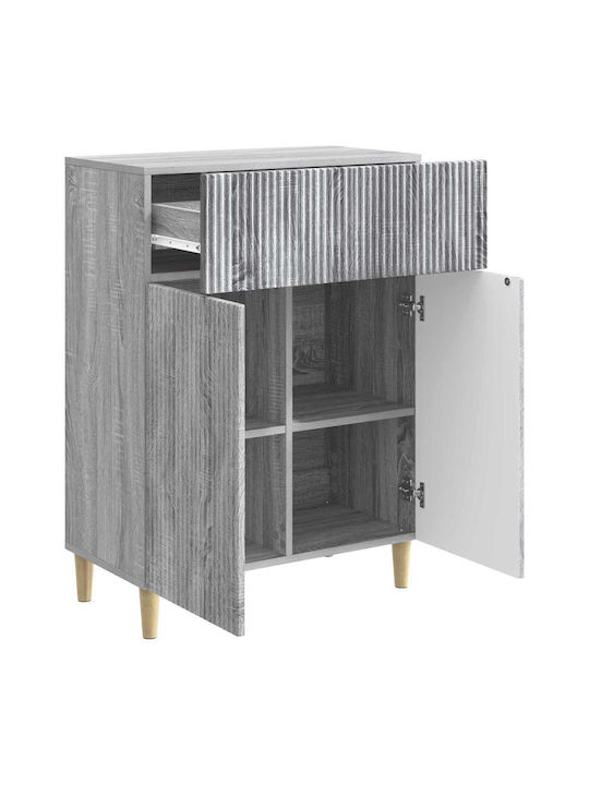 Living Room Display Cabinet made of Particle Board Grey 66x34.5x90cm