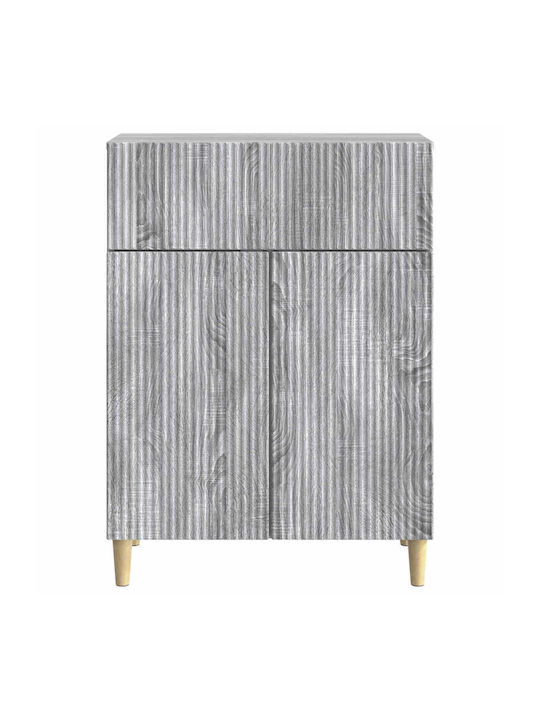 Living Room Display Cabinet made of Particle Board Grey 66x34.5x90cm
