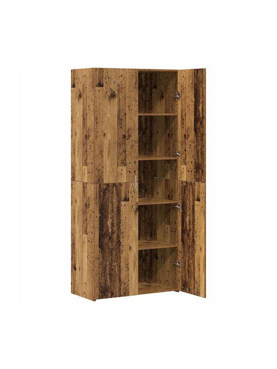 vidaXL Wohnzimmer Vitrine aus Spanplatte Braune 40x42.5x185cm