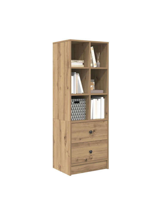 vidaXL Wohnzimmer Vitrine aus Spanplatte Eiche 45.5x34x127cm