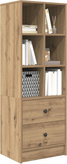 Living Room Display Cabinet Made of Particle Board Oak 45.5x34x127cm