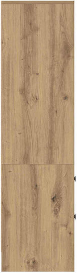 Living Room Display Cabinet Made of Particle Board Oak 45.5x34x127cm