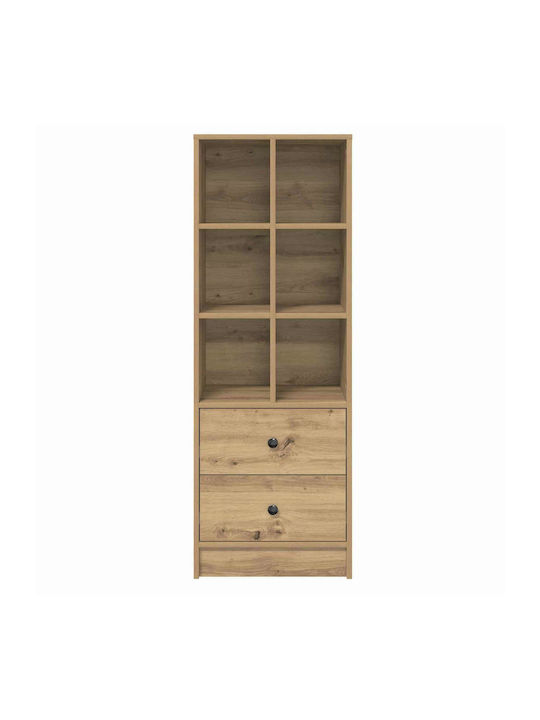 vidaXL Wohnzimmer Vitrine aus Spanplatte Eiche 45.5x34x127cm