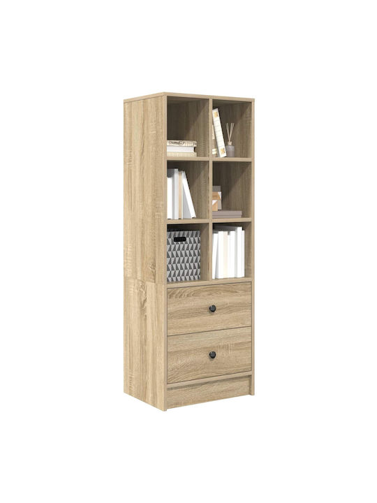 Wall Mounted Living Room Cabinet made of Solid Oak Wood 45.5x34x127cm