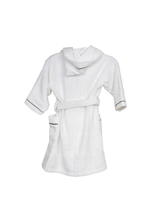 Vesta Home Kids Hooded Bathrobe PAOK White