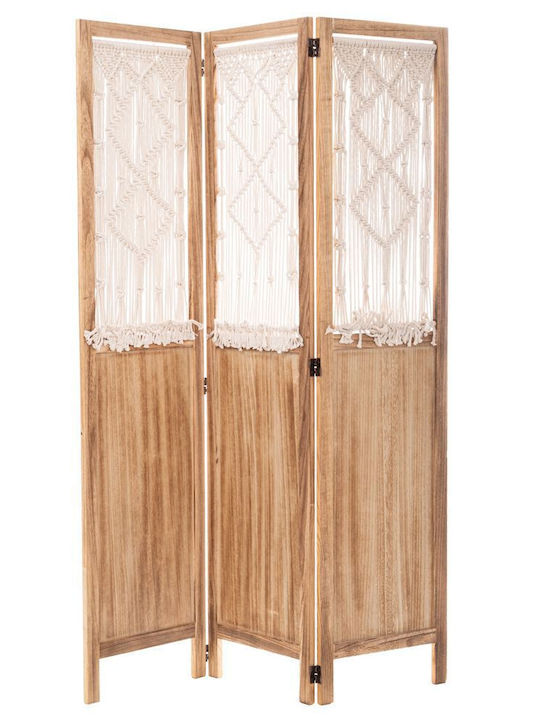 Iliadis Decorative Room Divider Made of Canvas with 3 Panels 120x170cm