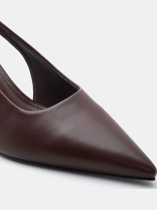 Pointed Toe Heels With High Brown Heel