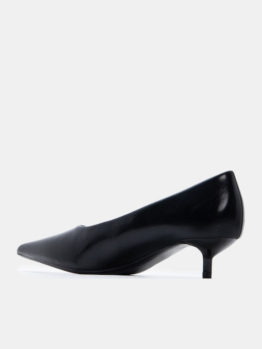 Pointed Toe Heels with Medium Black Heel