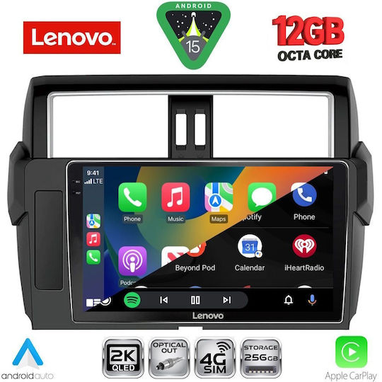 Lenovo Car Audio System for Toyota Prado BMW X1 / X3 / X4 2014-2017 Bluetooth USB WiFi GPS Apple CarPlay Android Auto with 10" Touch Screen