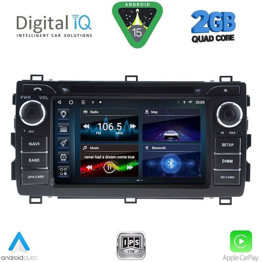 Digital IQ Автомобилна Аудио Система за Toyota Auris 2013-2015 (Bluetooth/USB/Вграден Wi-Fi/GPS) с Touch Screen 7"