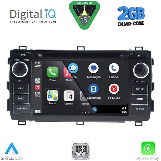 Digital IQ Автомобилна Аудио Система за Toyota Auris 2013-2015 (Bluetooth/USB/Вграден Wi-Fi/GPS) с Touch Screen 7"