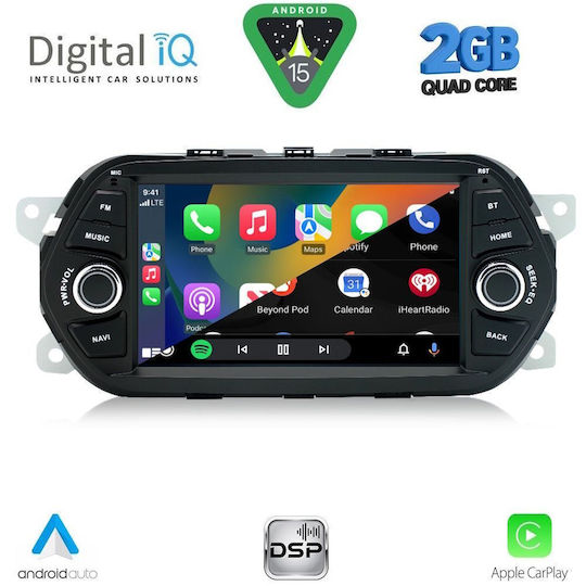 Digital IQ Car Audio System for Fiat Tipo 2015-2023 (Bluetooth/USB/WiFi/GPS/Apple CarPlay/Android Auto) with 7" Touch Screen