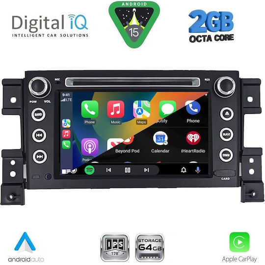 Digital IQ Автомобилна Аудио Система За Suzuki Grand Vitara 2005-2015 (Bluetooth/USB/WiFi/GPS/Apple CarPlay/Android Auto) С Touch Screen 7"