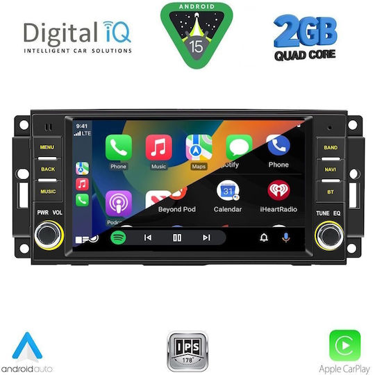 Digital IQ Car Audio System 2005-2018 Bluetooth USB WiFi GPS Apple CarPlay Android Auto with 8" Touch Screen