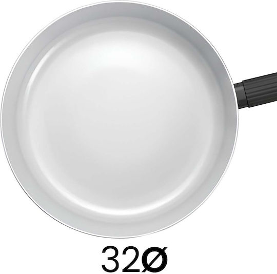 Swiss Haus 32cm Frying Pan Ergonomic Insulated Textured Handle Black