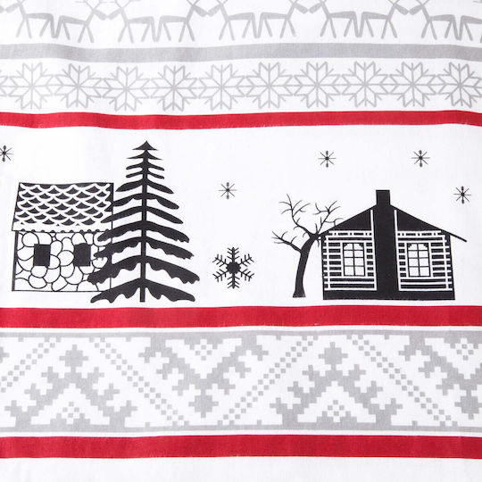 Darymex Christmas Trees Duvet Cover Set Cotton 180x200cm Semi-Double with Pillowcase Grey