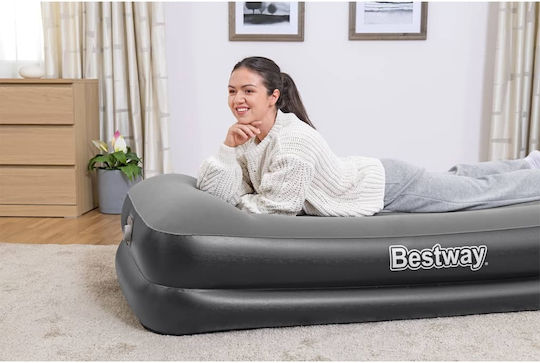 Bestway Надуваем Матрак за Сън Единичен с Вградена Електрическа Помпа 191x97x46см Черен