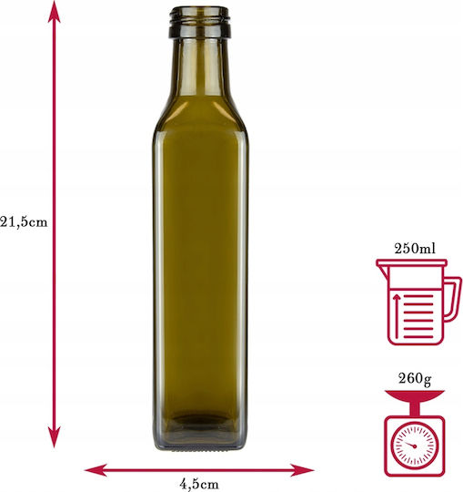Bimberek Cutie De Ulei Din Sticlă Cu Flux 250ml