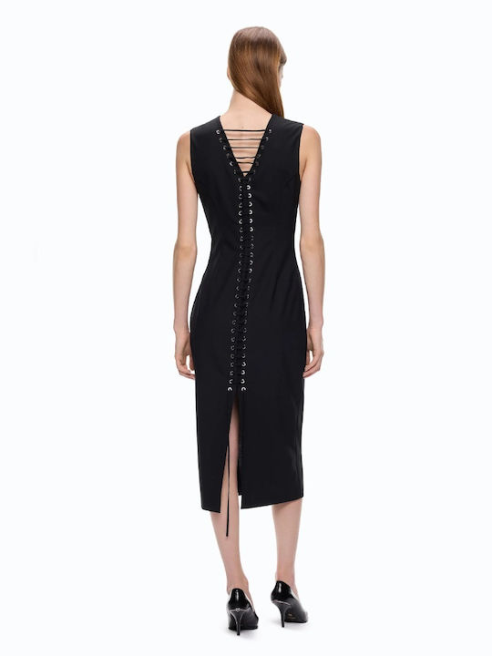 Summer Midi Evening Dress Black
