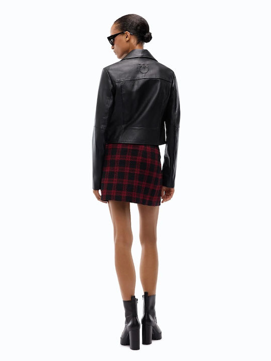 Leather Women's Jacket for Winter Black